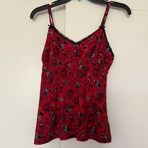 Rene Rofe Red Rose Camisole Size S